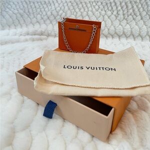 Mini Louis Vuitton Style Shopping Bag Display Charm w Box & Dust Bag